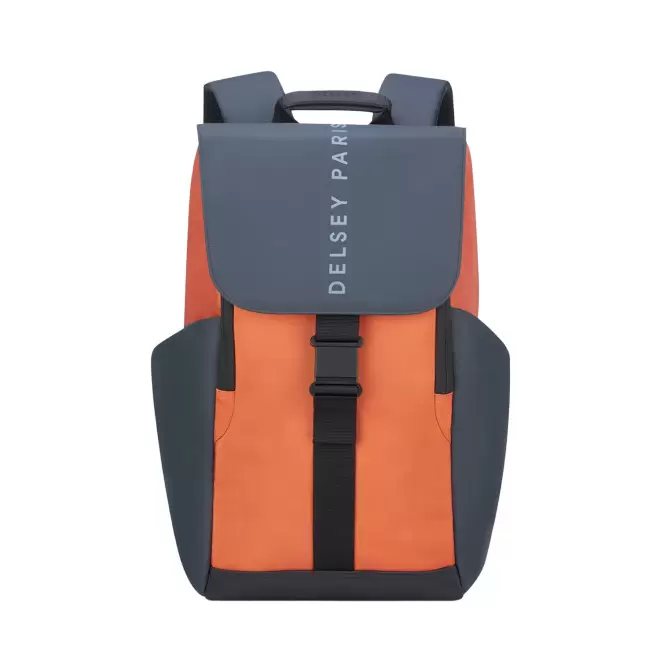 SAC A DOS DELSEY PARIS PERSONNALISABLE 'SECURFLAP' - orange