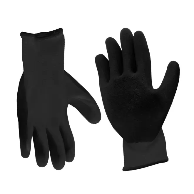 GANTS DE TRAVAIL PERSONNALISABLE 'MASGUA NYLON LATEX' - noir/noir