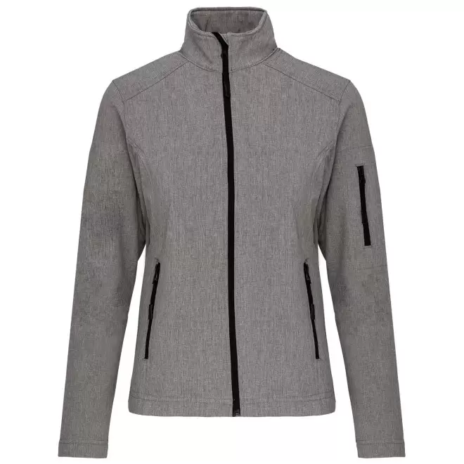 VESTE SOFTSHELL FEMME PERSONNALISABLE 'KARISOFT' - gris clair