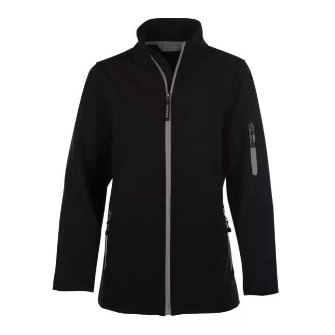 SOFTSHELL PERSONNALISABLE FEMME PEN DUICK 'ATLANTIC' - noir/gris
