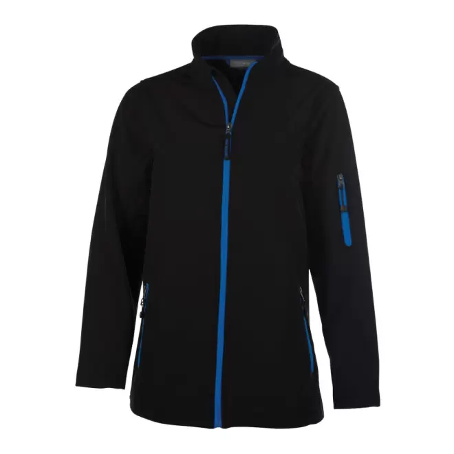 SOFTSHELL PERSONNALISABLE FEMME PEN DUICK 'ATLANTIC' - noir/bleu