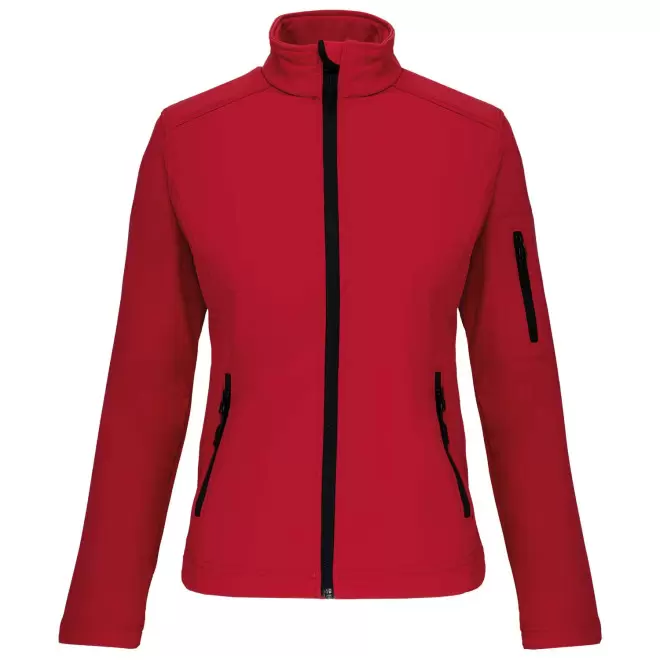 VESTE SOFTSHELL FEMME PERSONNALISABLE 'KARISOFT' - rouge