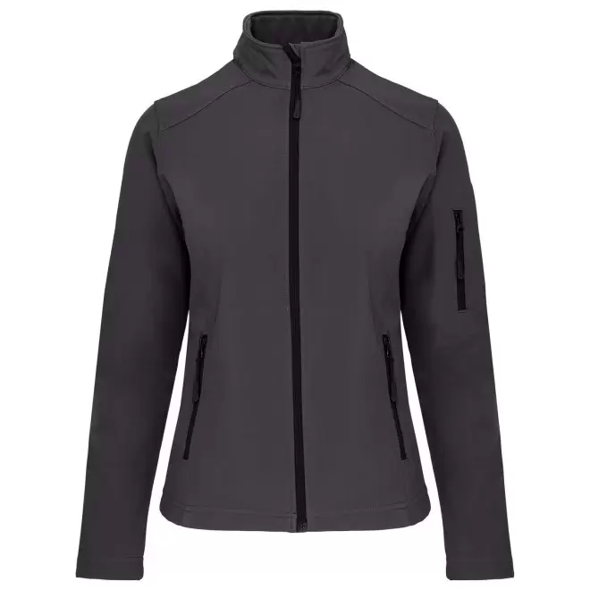 VESTE SOFTSHELL FEMME PERSONNALISABLE 'KARISOFT' - gris foncé