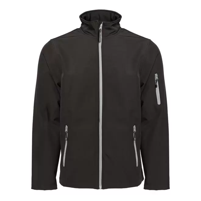 SOFTSHELL HOMME PERSONNALISABLE PEN DUICK 'ATLANTIC' - noir/gris