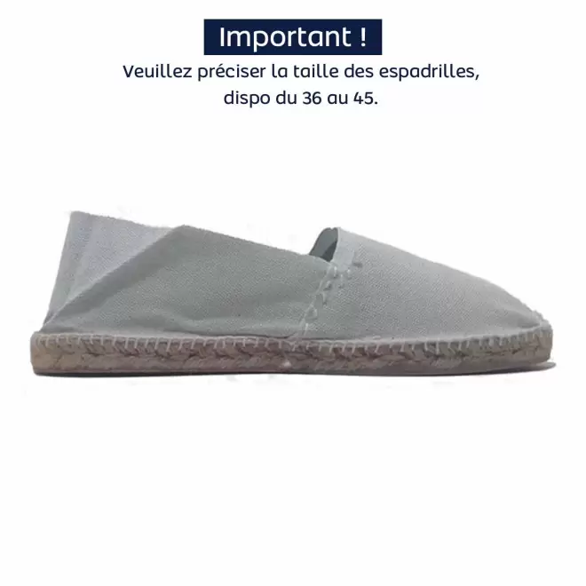 ESPADRILLES PERSONNALISABLE 'SOLEADO' - gris