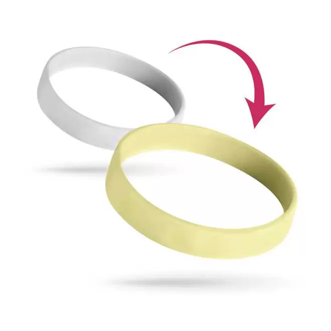 BRACELET SILICONE REACTIF UV PERSONNALISABLE 'FESTI SUN' - jaune