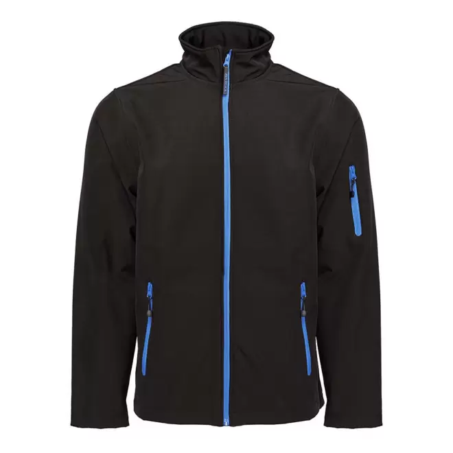 SOFTSHELL HOMME PERSONNALISABLE PEN DUICK 'ATLANTIC' - noir/bleu