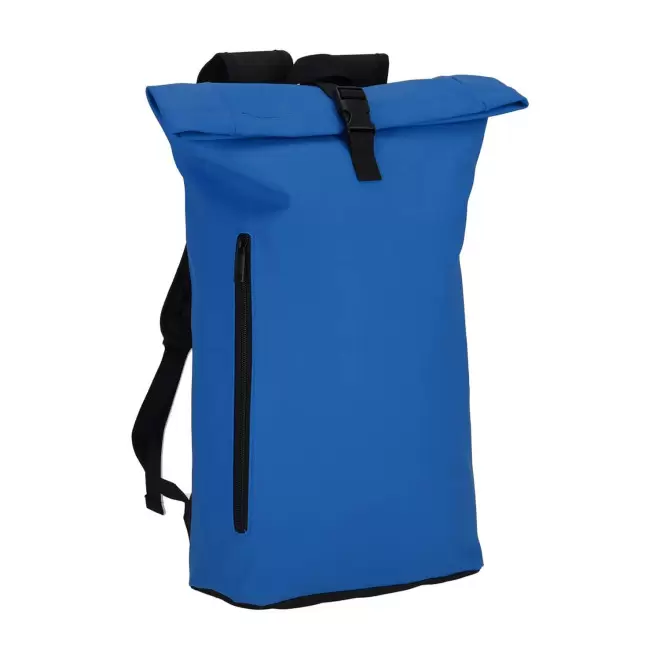 SAC A DOS IMPERMEABLE PERSONNALISABLE EN PU RECYCLE 'OLEX' - bleu