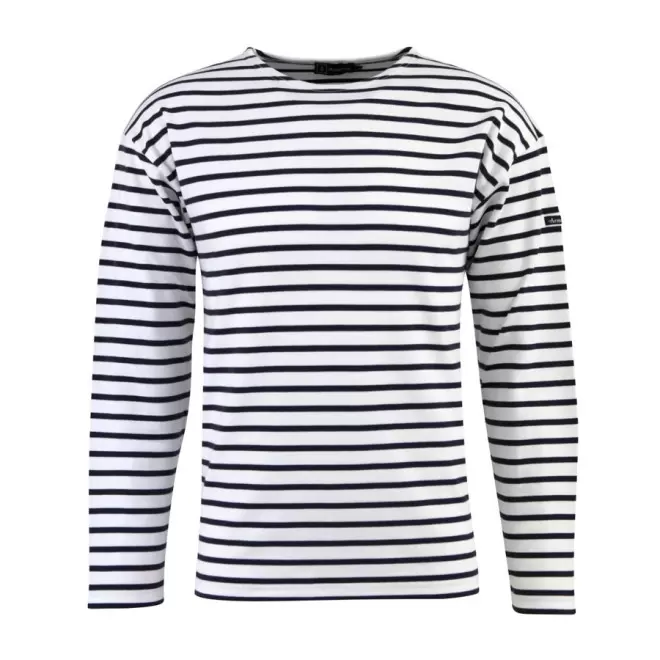 MARINIÈRE PERSONNALISEÉ HOMME MANCHES LONGUES ARMOR LUX® 'TUDY' - blanc/marine