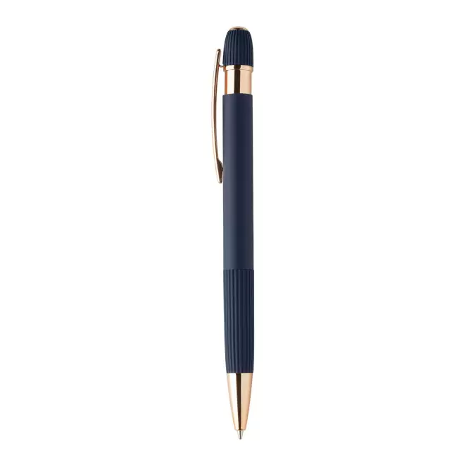 STYLO EN ALU RECYCLE PERSONNALISABLE 'POLUX ROSY' - bleu fonce