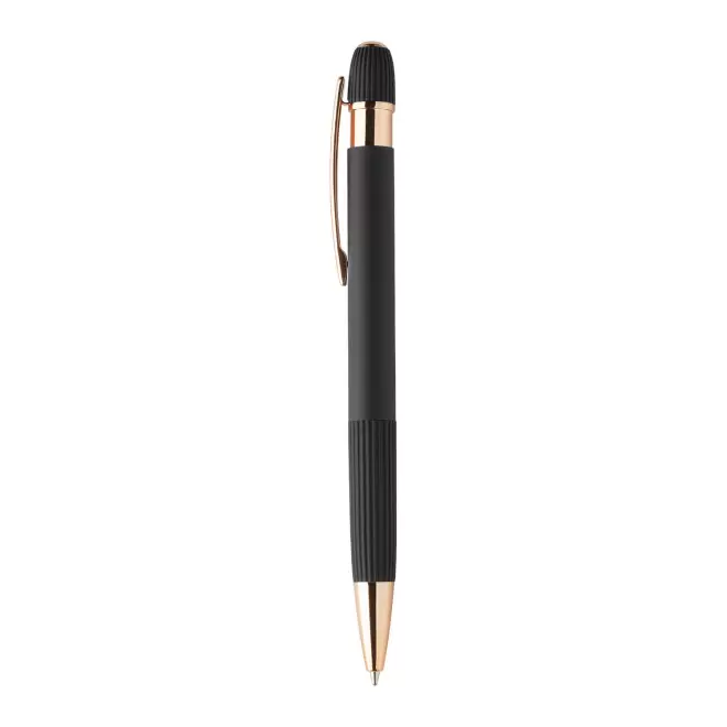 STYLO EN ALU RECYCLE PERSONNALISABLE 'POLUX ROSY' - noir