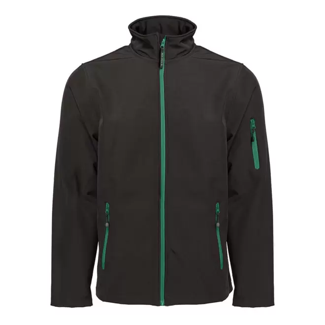 SOFTSHELL HOMME PERSONNALISABLE PEN DUICK 'ATLANTIC' - noir/vert