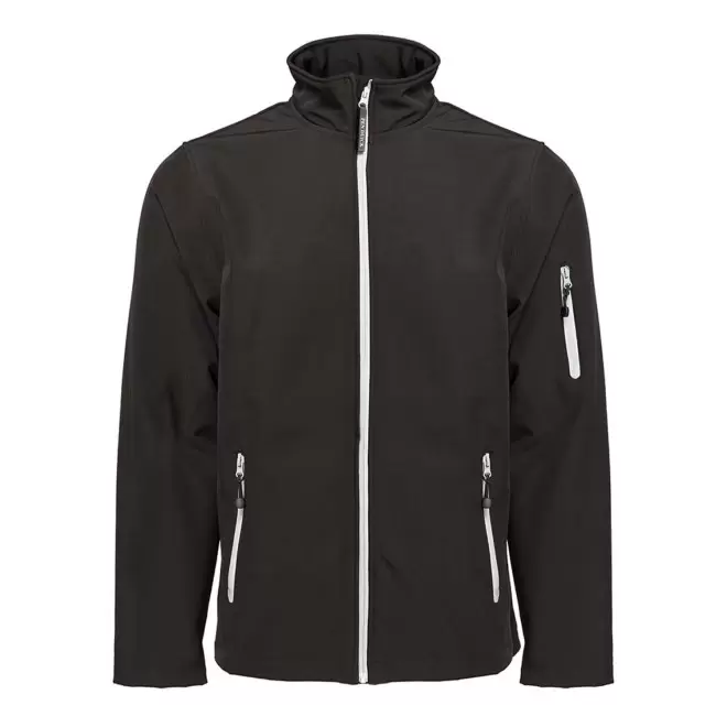 SOFTSHELL HOMME PERSONNALISABLE PEN DUICK 'ATLANTIC' - noir/blanc