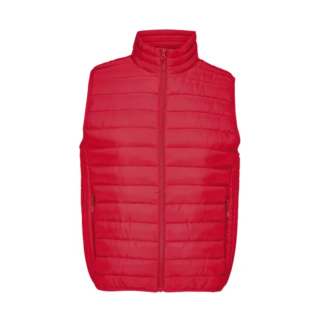 DOUDOUNE SANS MANCHES PERSONNALISÉE HOMME RPET 'STREAM BW' - rouge
