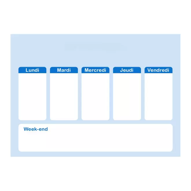 PLANNING AIMANTE PUBLICITAIRE 'CHECK' - bleu - 30x21cm