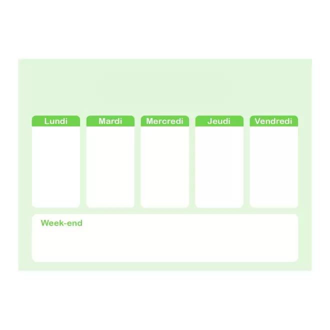PLANNING AIMANTE PUBLICITAIRE 'CHECK' - vert - 30x21cm