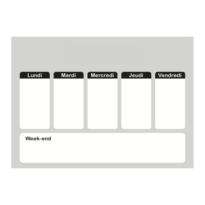 PLANNING AIMANTE PUBLICITAIRE 'CHECK' - noir - 30x21cm