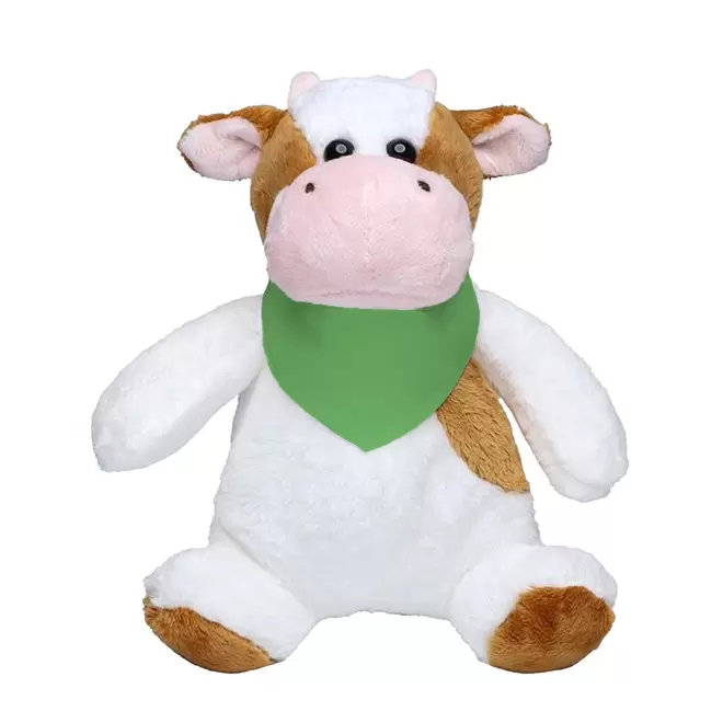 PELUCHE VACHE PERSONNALISABLE 'AMEUHLY BANDANA ' - vert clair