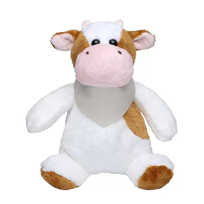 PELUCHE VACHE PERSONNALISABLE 'AMEUHLY BANDANA ' - naturel