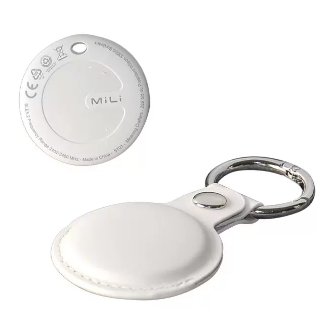 PORTE CLE GEOLOCALISABLE PERSONNALISABLE 'KEYFIND DUAL' - blanc