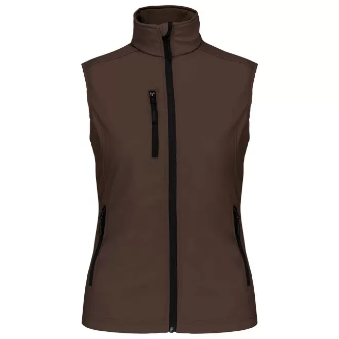 VESTE SOFTSHELL FEMME PERSONNALISABLE 'KARISOFT BW' - chocolat