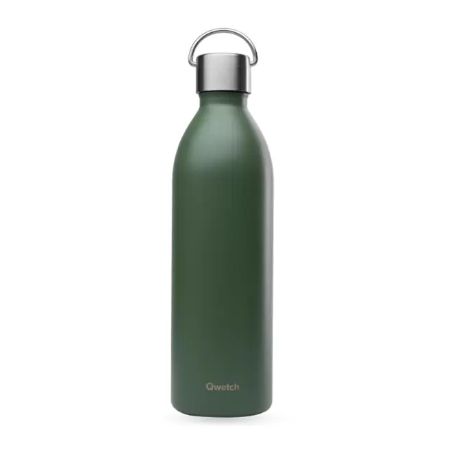 BOUTEILLE ISOTHERME QWETCH® PERSONNALISABLE 'ACTIVE 1L' - kaki