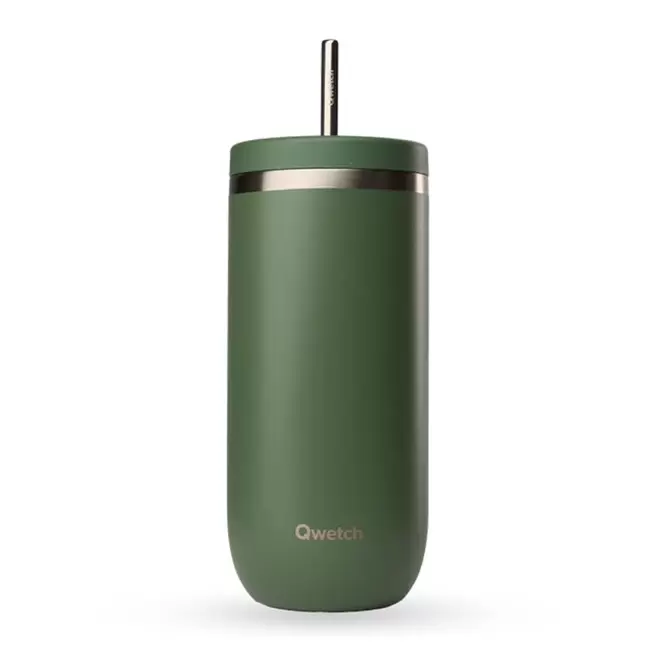 MUG ISOTHERME QWETCH® 600ML PERSONNALISE 'COLD CUP' - kaki