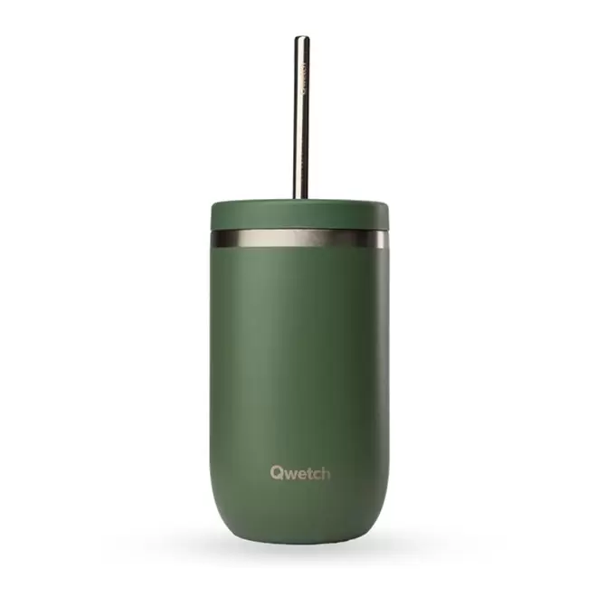 MUG ISOTHERME 470ML QWETCH® PERSONNALISE 'COLD CUP' - kaki