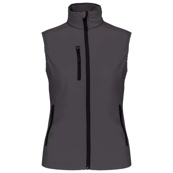 VESTE SOFTSHELL FEMME PERSONNALISABLE 'KARISOFT BW' - gris foncé