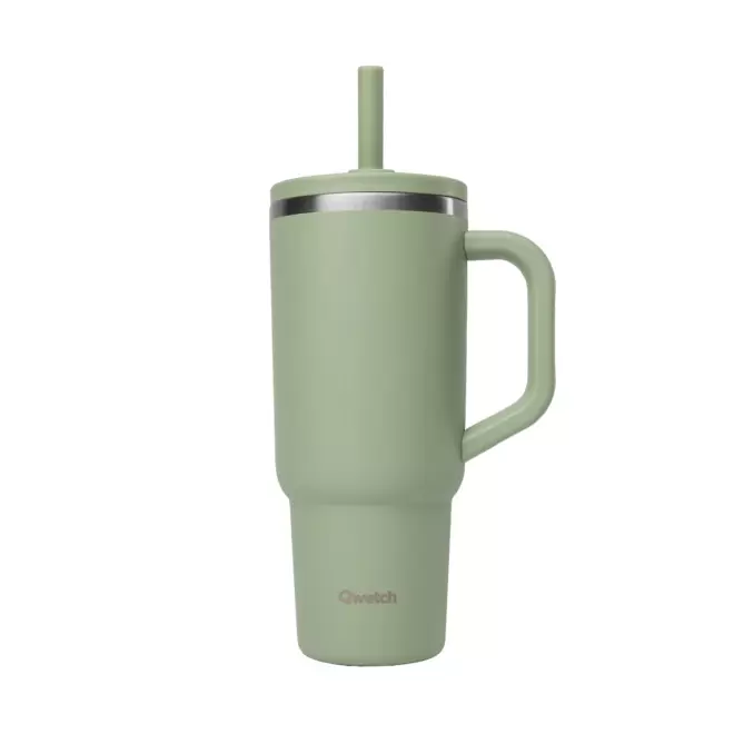 MUG ISOTHERME ETANCHE QWETCH® PERSONNALISE 'TRAVEL CUP' - vert