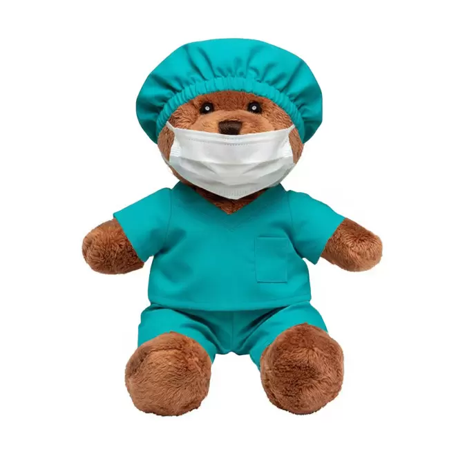 PELUCHE OURSON DOCTEUR PERSONNALISABLE 'CHIROURS' - marron