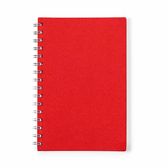 CARNET EN RPET A SPIRALES PERSONNALISABLE 'JAMSA' - rouge