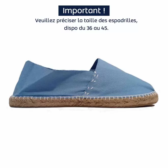 ESPADRILLES PERSONNALISABLE 'SOLEADO' - bleu