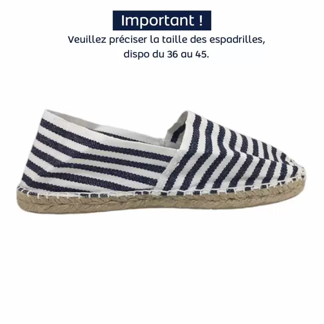 ESPADRILLES PERSONNALISABLE 'SOLEADO' - marinière