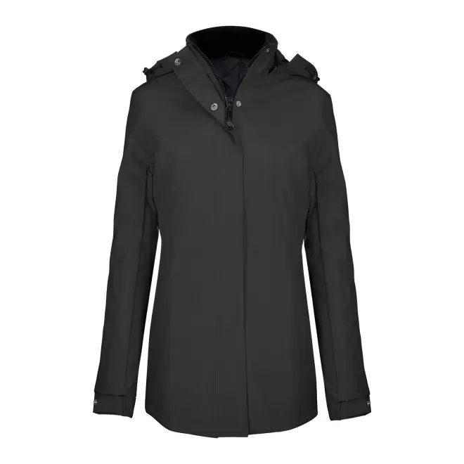 PARKA CHAUDE FEMME KARIBAN PERSONNALISABLE 'KARITOU' - gris foncé