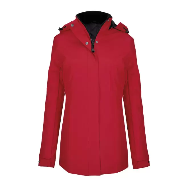 PARKA CHAUDE FEMME KARIBAN PERSONNALISABLE 'KARITOU' - rouge