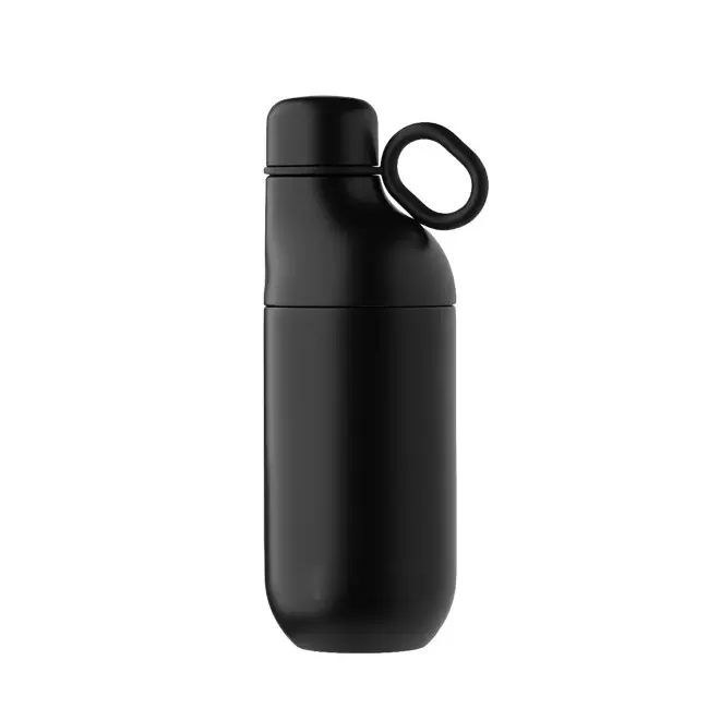 GOURDE ET MUG ISOTHERME 2 EN 1 PERSONNALISES 500ML 'TIHOU' - bleu marine