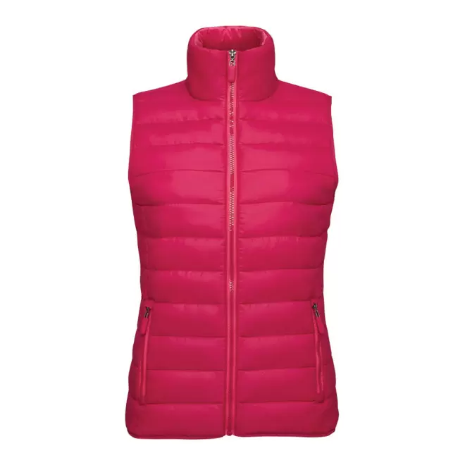 DOUDOUNE PUBLICITAIRE SANS MANCHE FEMME 'WAVE' - rose foncé