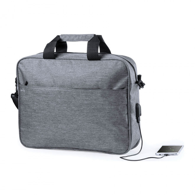 SACOCHE CONNECTEE PUBLICITAIRE POUR ORDINATEUR 'CISCO' - gris