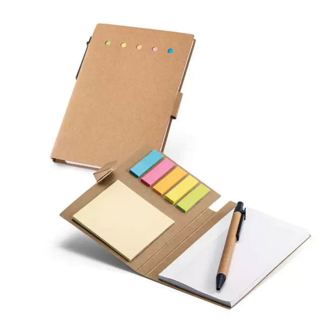 BLOC MEMOS ET MARQUE-PAGES PUBLICITAIRE 'EKOL' - naturel