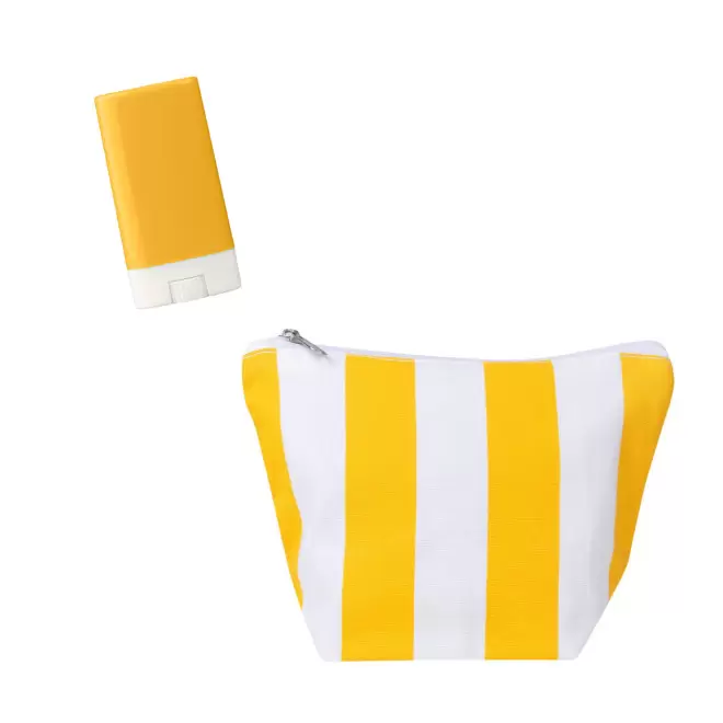 SET PUBLICITAIRE TROUSSE ET STICK 'SOLY' - jaune