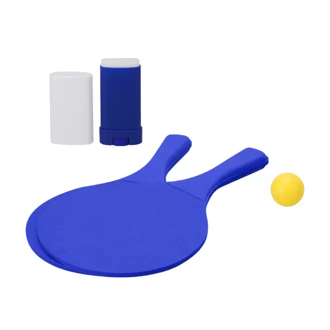 SET STICK SOLAIRE ET RAQUETTES PERSONNALISE 'SUMMY' - bleu