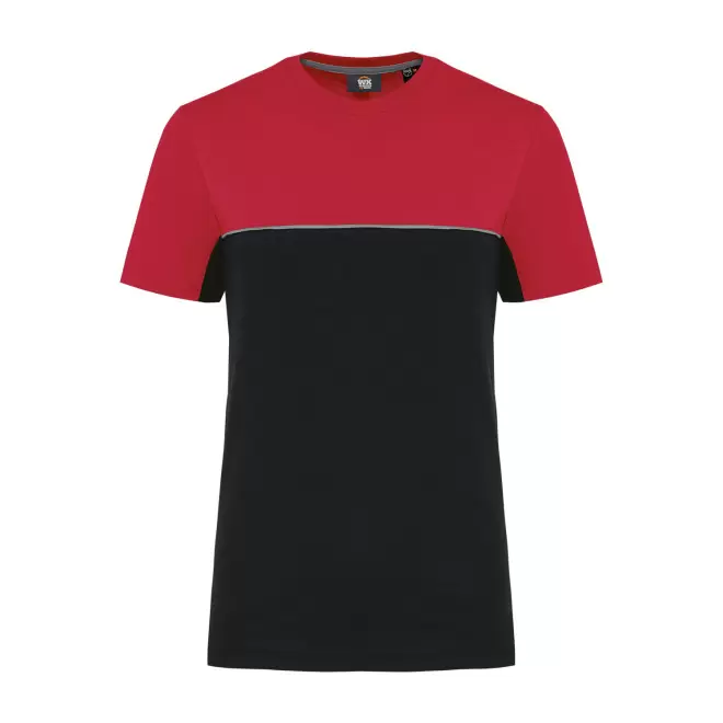 TEE-SHIRT DE TRAVAIL MIXTE PERSONNALISABLE 'WORKSHARP' - noir/rouge