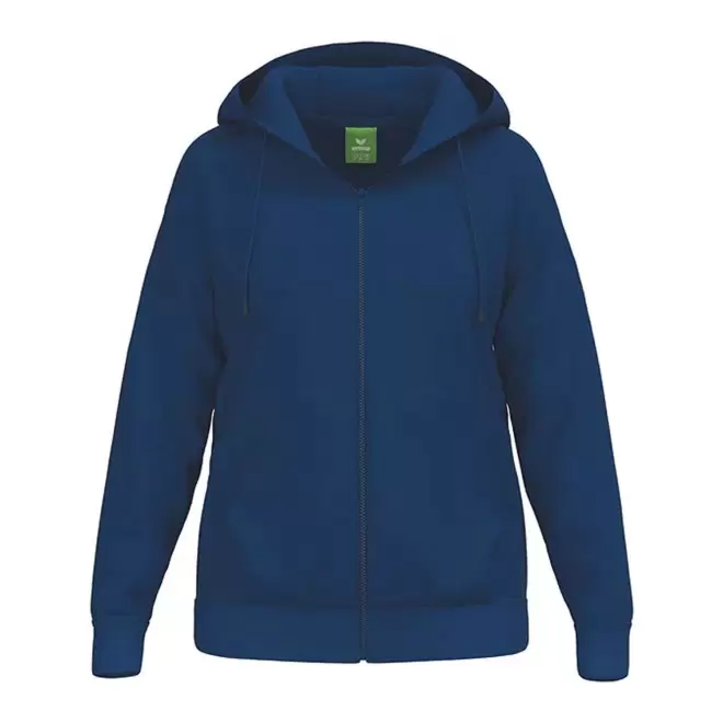 SWEATSHIRT CAPUCHE ZIPPE FEMME PERSONNALISABLE 'TS' - bleu marine