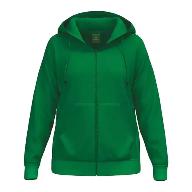 SWEATSHIRT CAPUCHE ZIPPE FEMME PERSONNALISABLE 'TS' - vert