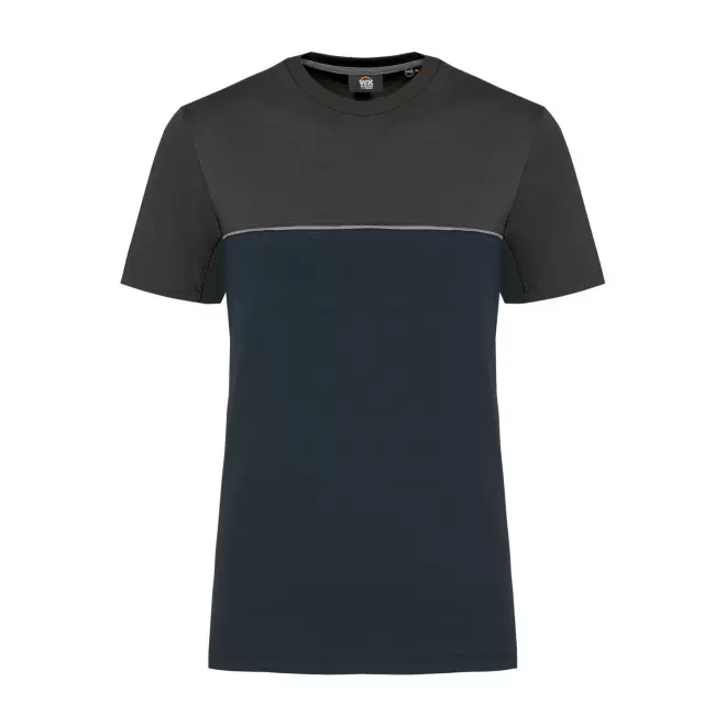 TEE-SHIRT DE TRAVAIL MIXTE PERSONNALISABLE 'WORKSHARP' - marine/gris