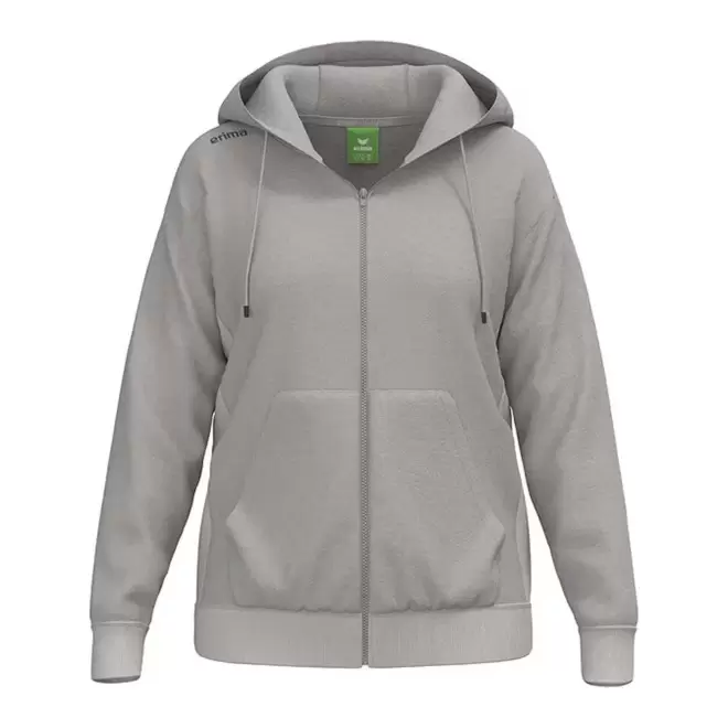 SWEATSHIRT CAPUCHE ZIPPE FEMME PERSONNALISABLE 'TS' - taupe