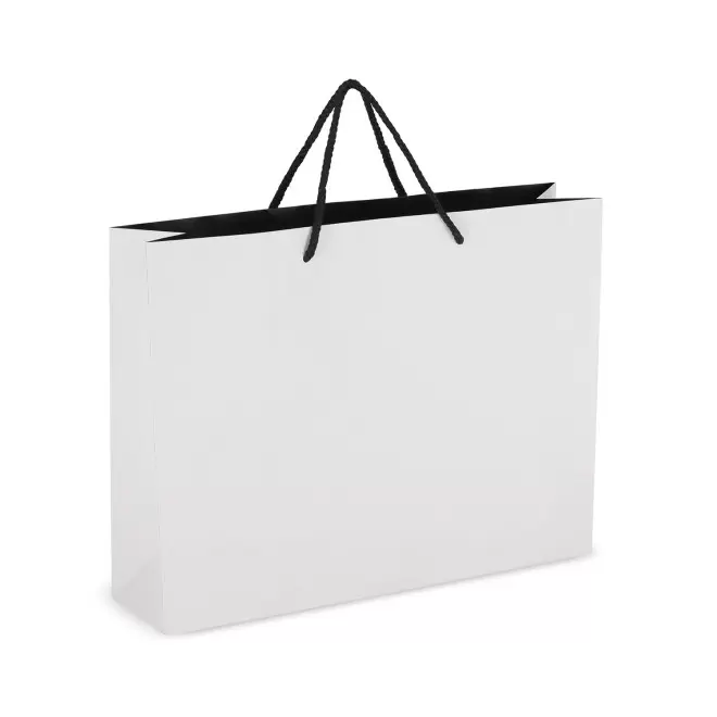 SAC CADEAU PAPIER FSC PERSONNALISABLE 'SOSOMA MAXI' - blanc