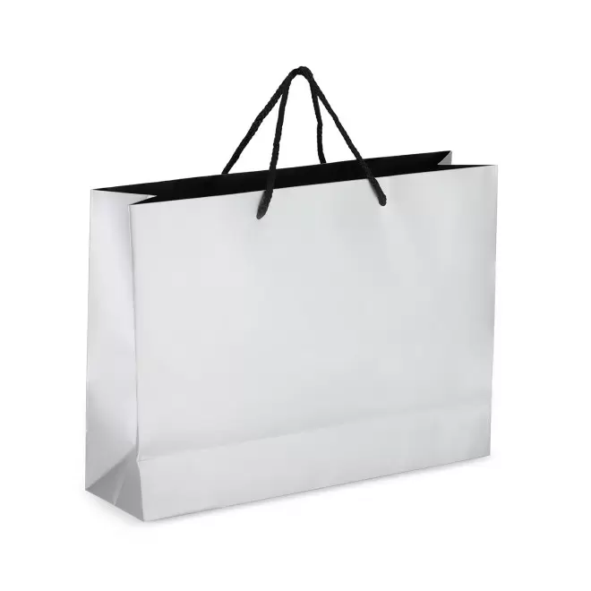 SAC CADEAU PAPIER FSC PERSONNALISABLE 'SOSOMA MAXI' - argente