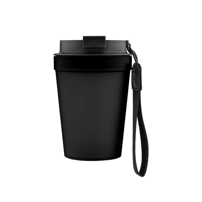 MUG SIMPLE PAROI PLASTIQUE 350ML PERSONNALISABLE 'MALTEAS' - noir